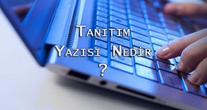 Tanıtım yazısı nedir
