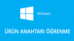 Windows ürün anahtarı öğrenme programsız